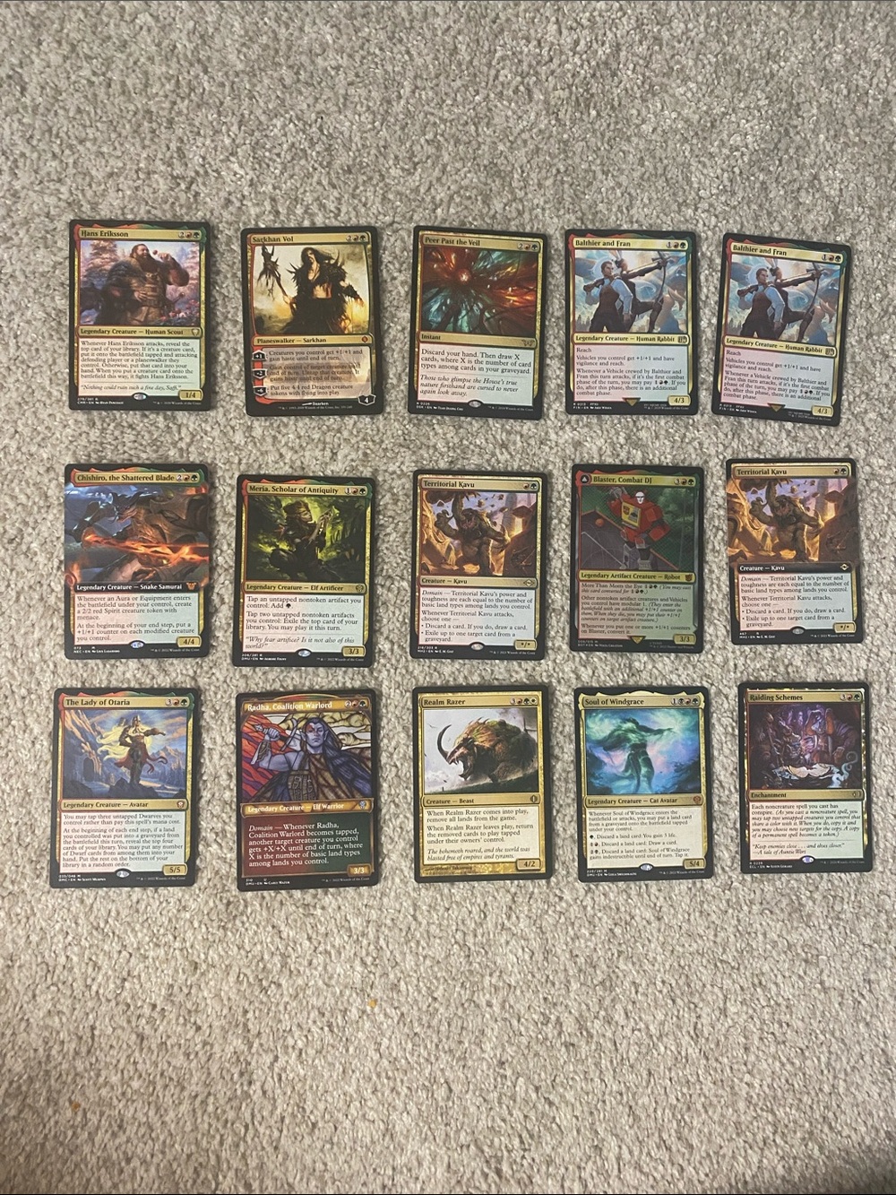 Magic Card Lot - 15 Red Green Cards
